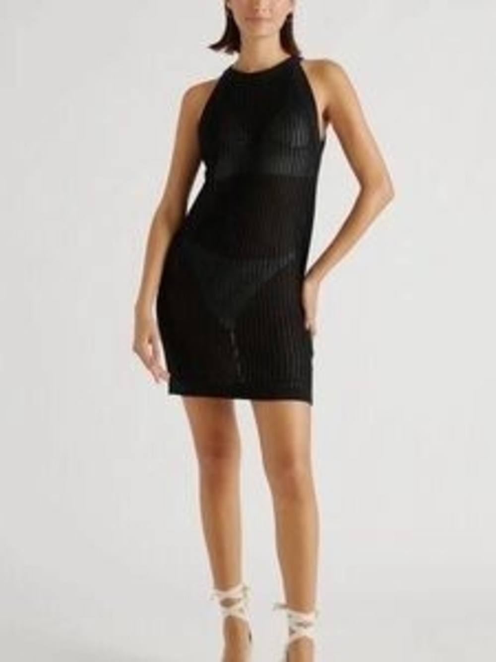 Quince 100% Organic Cotton Open-knit Mini Dress